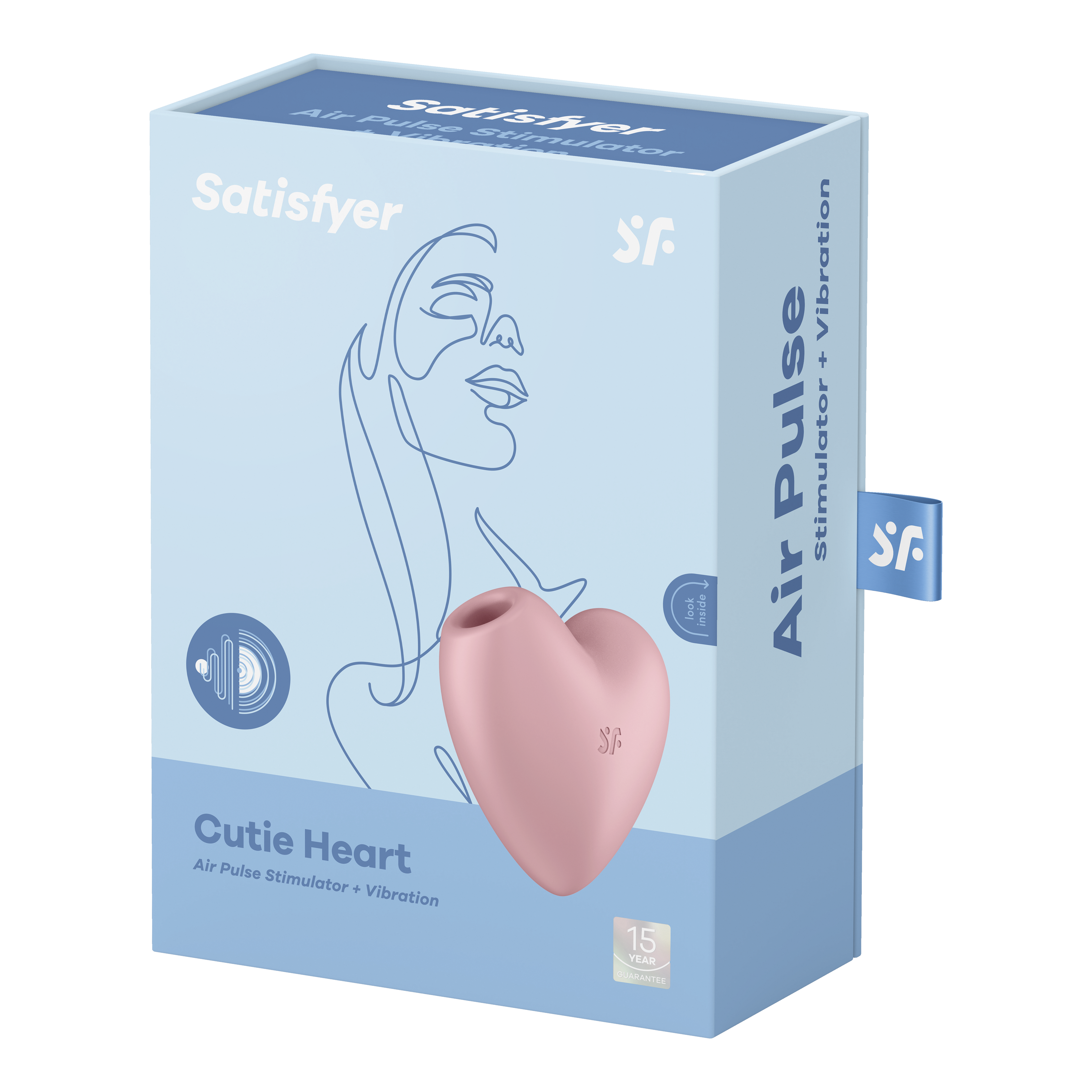 Розовый вибромассажер Satisfyer Cutie Heart с вакуум-волновой стимуляцией