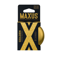 Презевативы Maxus Golden, 3 шт в металличсеком кейсе