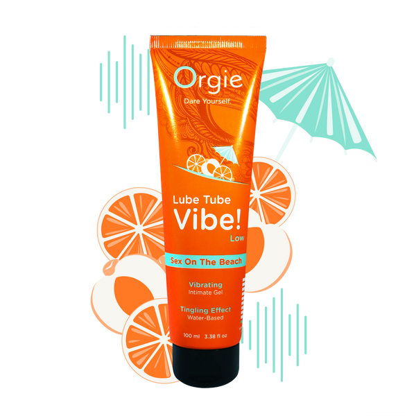 Гель с эффектом вибрации Orgie Lube Tube Vibe Low Sex On The Beach - 100 мл.