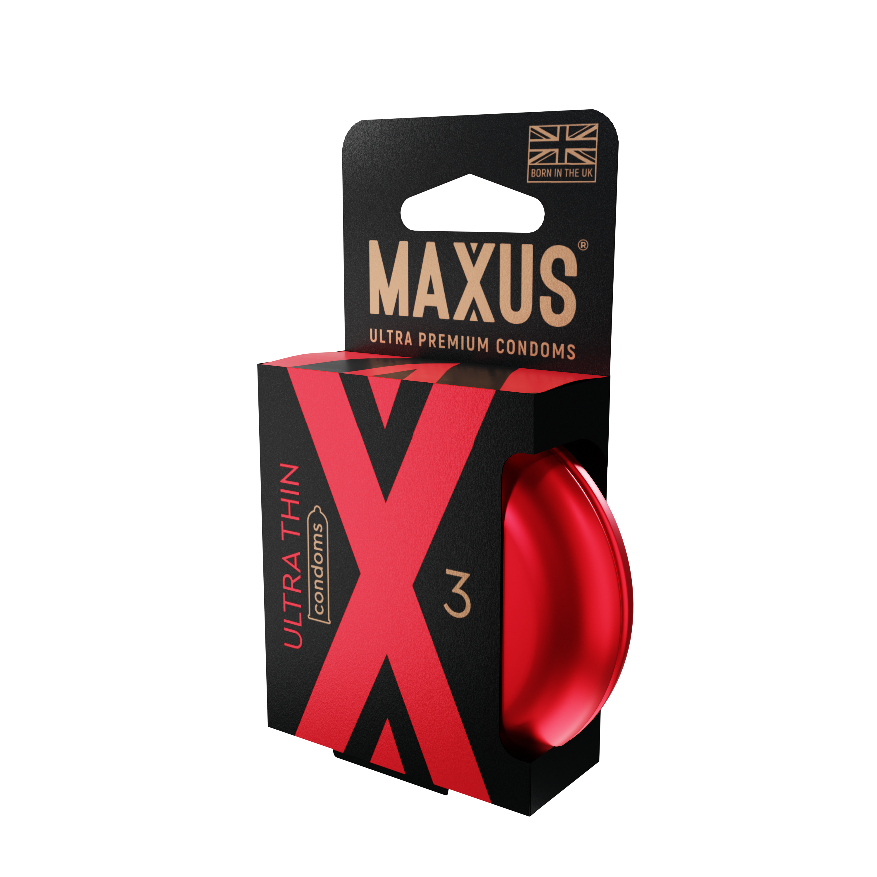 Ультратонкие презервативы в железном кейсе MAXUS Ultra Thin - 3 шт.
