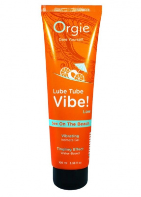 Гель с эффектом вибрации Orgie Lube Tube Vibe Low Sex On The Beach - 100 мл.