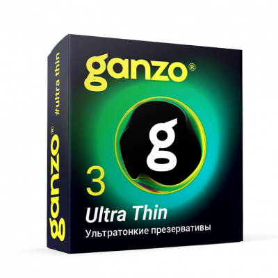 Ультратонкие презервативы Ganzo Ultra thin - 3 шт.