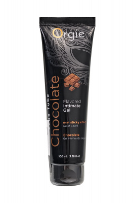 Интимный гель на водной основе Orgie Lube Tube Chocolate с шоколадным вкусом - 100 мл.
